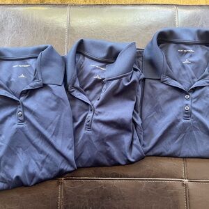 3 Port Authority Uniform Navy blue short sleeve Polos Women’s Small